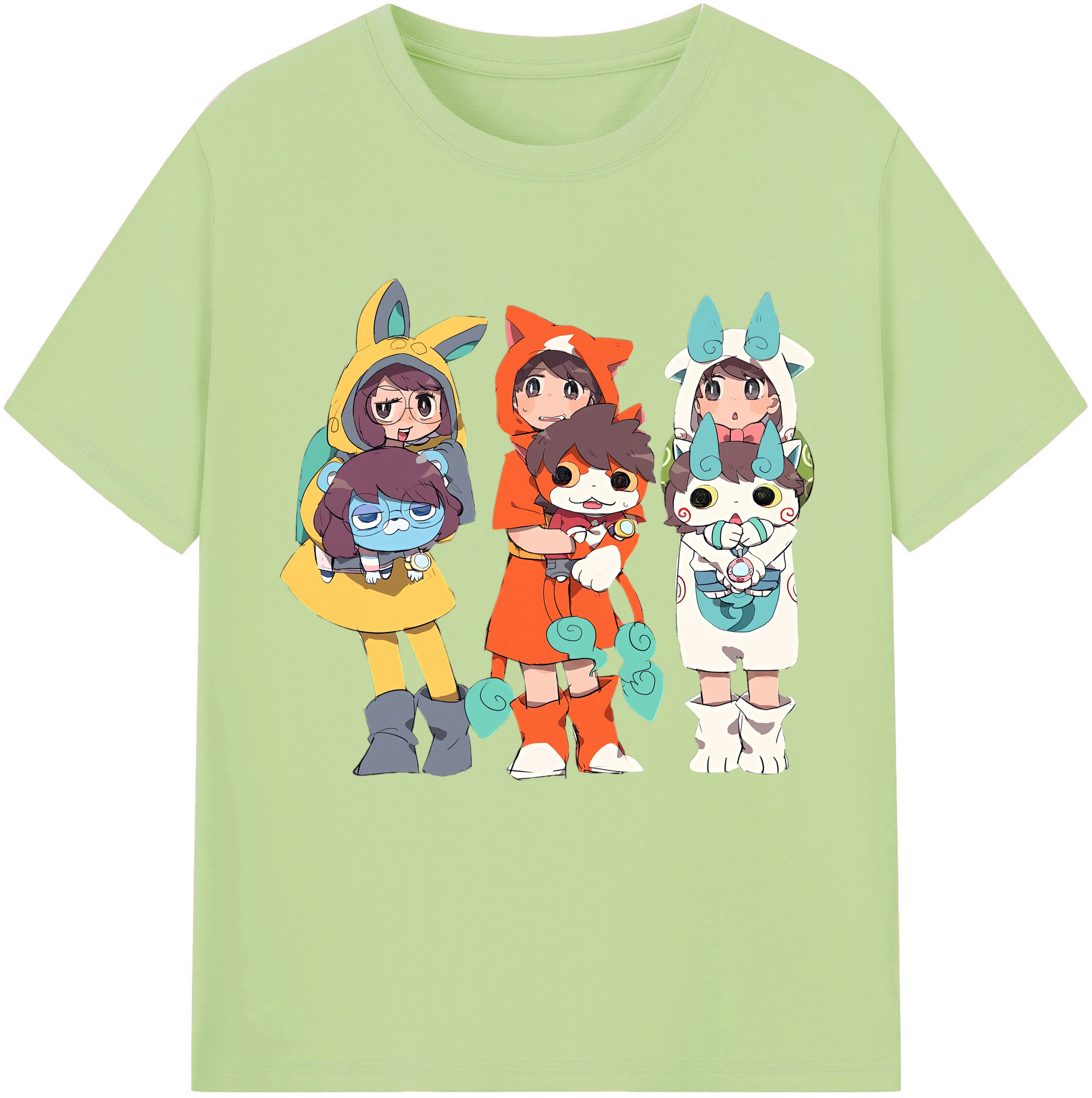 （画像用） 妖怪ウォッチ Yo-kai Watch 綿100％半袖Tシャツ（フロントプリント）
